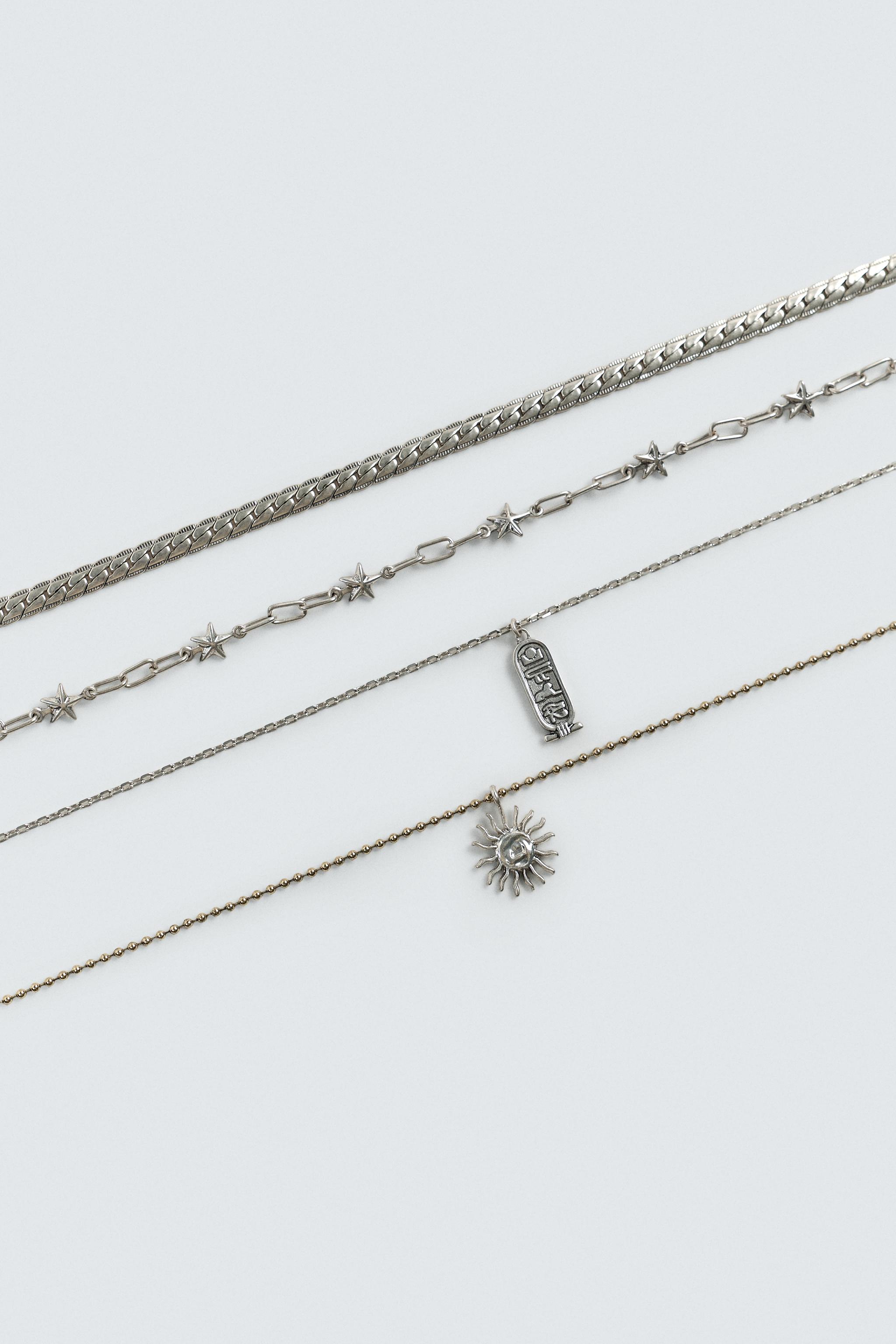 LOT DE 4 COLLIERS COMBINÉS